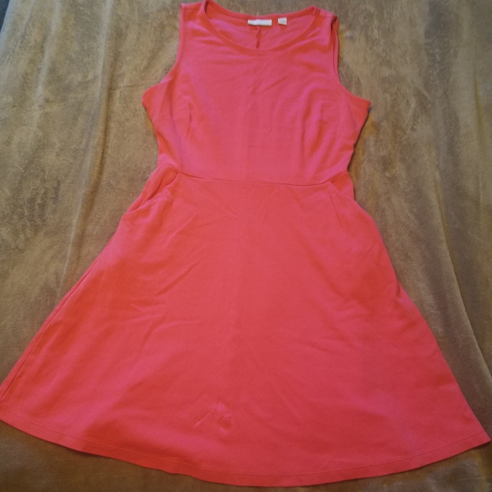 NY&C Pink Fit and Flare Cotton Dress